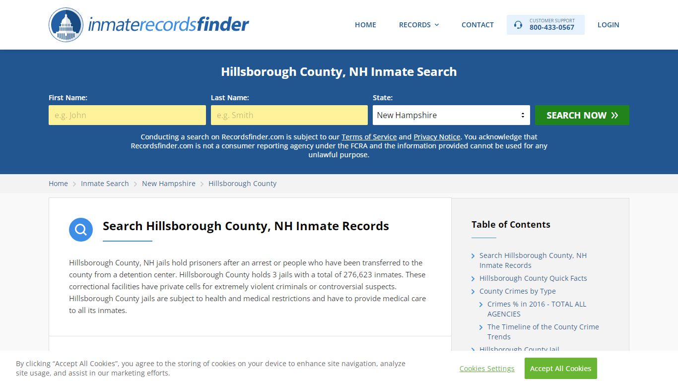 Hillsborough County, NH Inmate Lookup & Jail Records Online